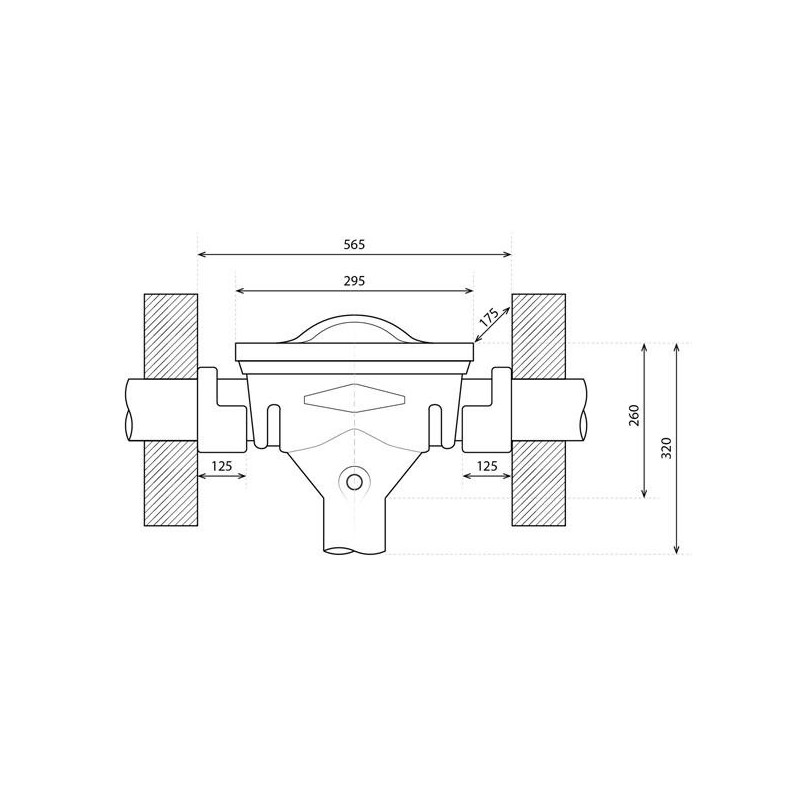 Regenwaterfilter inline compact BETON SET (voor beton regenwaterputten)