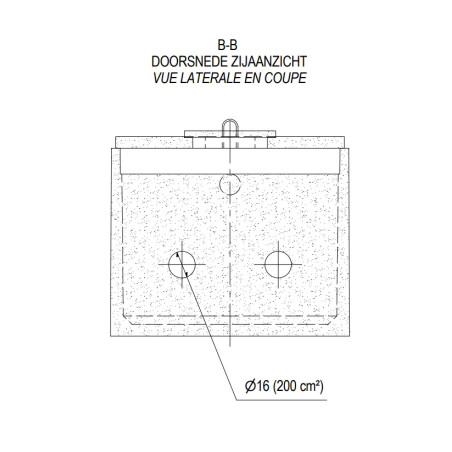 Fosse septique 1 500 L en béton - 4 EH