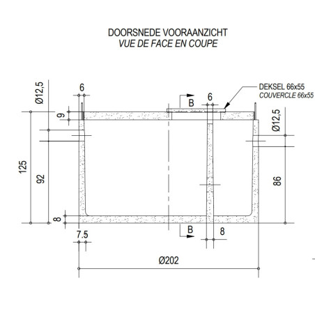 Fosse septique 3 000 L en béton - 8 EH