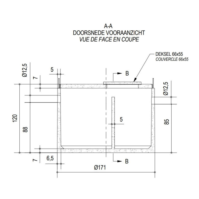 Fosse septique 2 000 L en béton - 5 EH