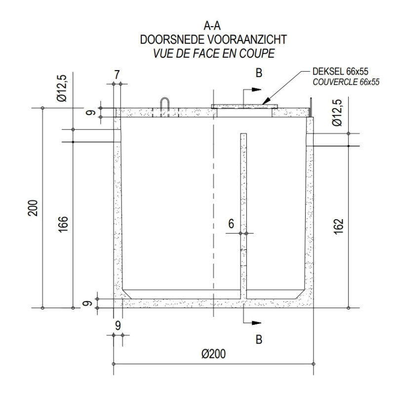 Fosse septique 5 000 L en béton - 15 EH