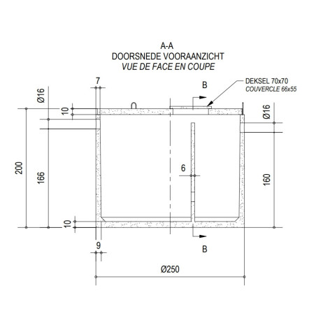 Fosse septique 7 500 L en béton - 24 EH