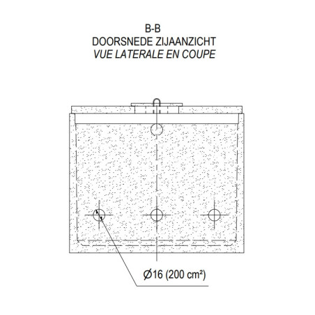 Fosse septique 7 500 L en béton - 24 EH