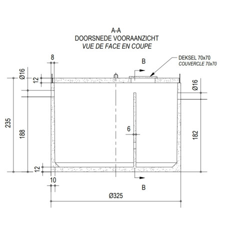 Fosse septique 15 000 L en béton - 53 EH