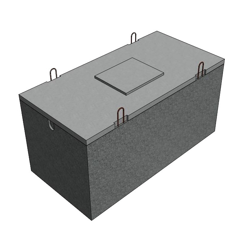 Citerne d'infiltration de 2 500 L en béton