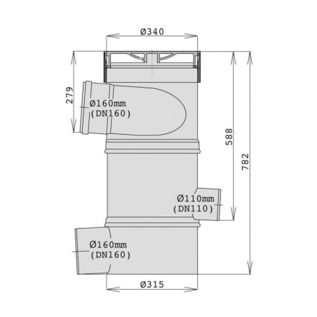 Cycloon filter WFF150 MET opzetstuk voor regenwatertanks Cycloon filter WFF150 MET opzetstuk voor regenwatertanks