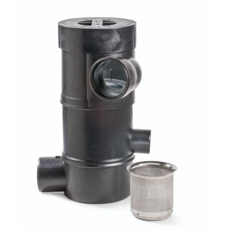 Cycloon filter WFF150 MET opzetstuk voor regenwatertanks Cycloon filter WFF150 MET opzetstuk voor regenwatertanks