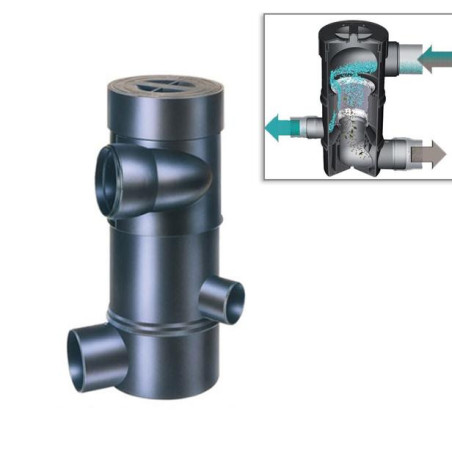 Cycloon filter WFF150 MET opzetstuk voor regenwatertanks Cycloon filter WFF150 MET opzetstuk voor regenwatertanks