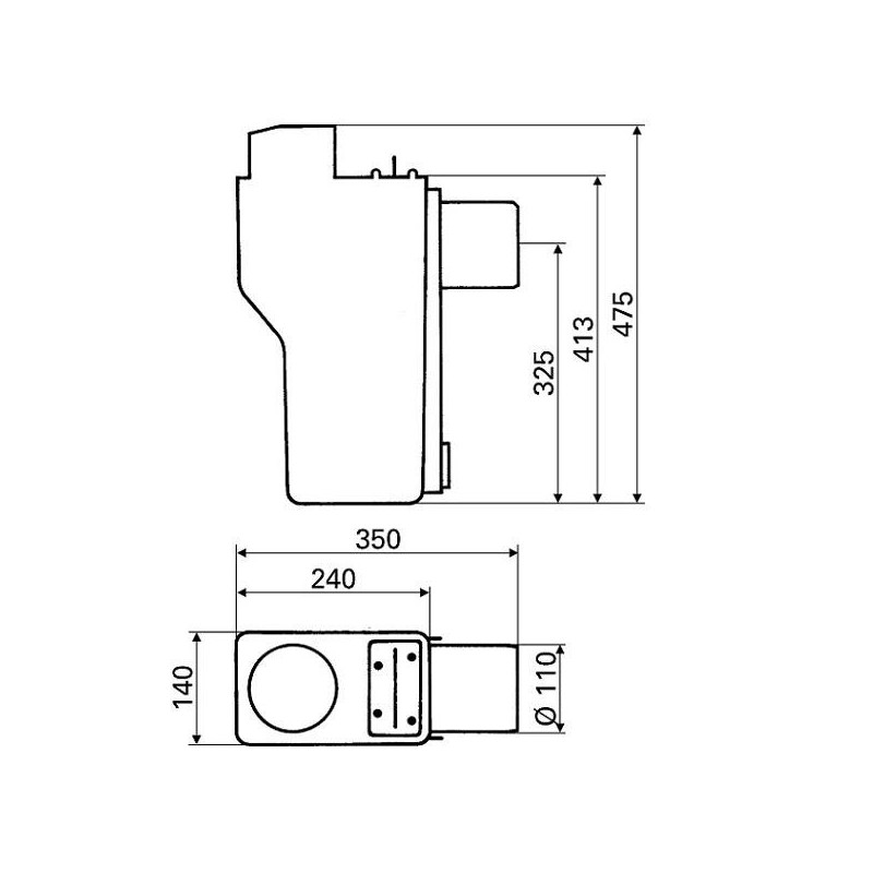 Siphon de trop-plein DN 110 mm (Multisiphon) avec options
