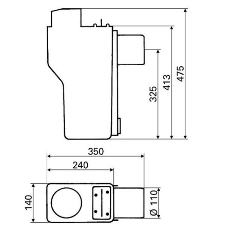 Siphon de trop-plein DN 110 mm (Multisiphon) avec options Siphon de trop-plein DN 110 mm (Multisiphon) avec options