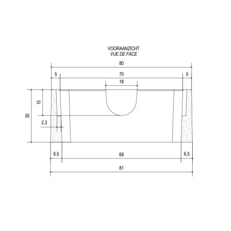 Rehausse pour citernes en béton (L 80 x H 30 x Pr 80 cm)