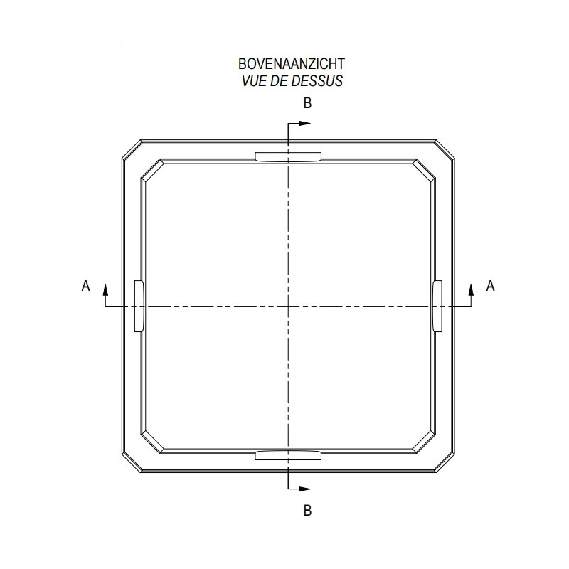 Rehausse pour citernes en béton (L 90 x H 30 x Pr 90 cm)