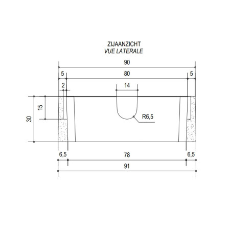 Rehausse pour citernes en béton (L 90 x H 30 x Pr 90 cm)