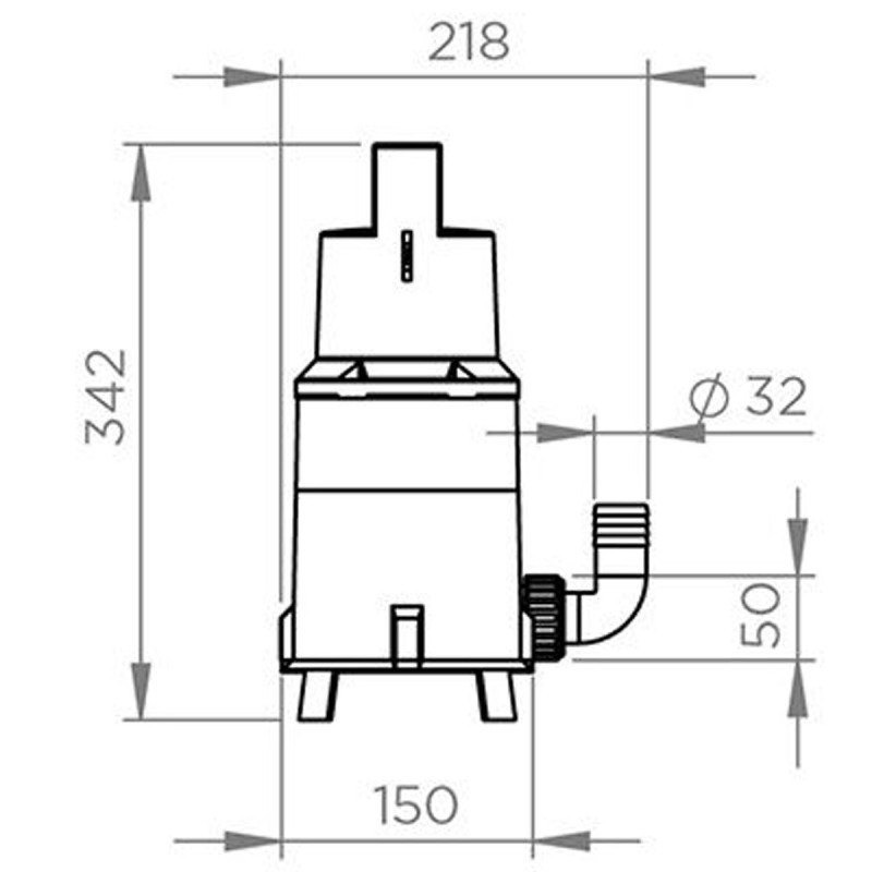 Pompe vide cave submersible SANISUB ZPK 40 A (eaux faiblement chargées pour caves, garages et citernes d'eau de pluie)