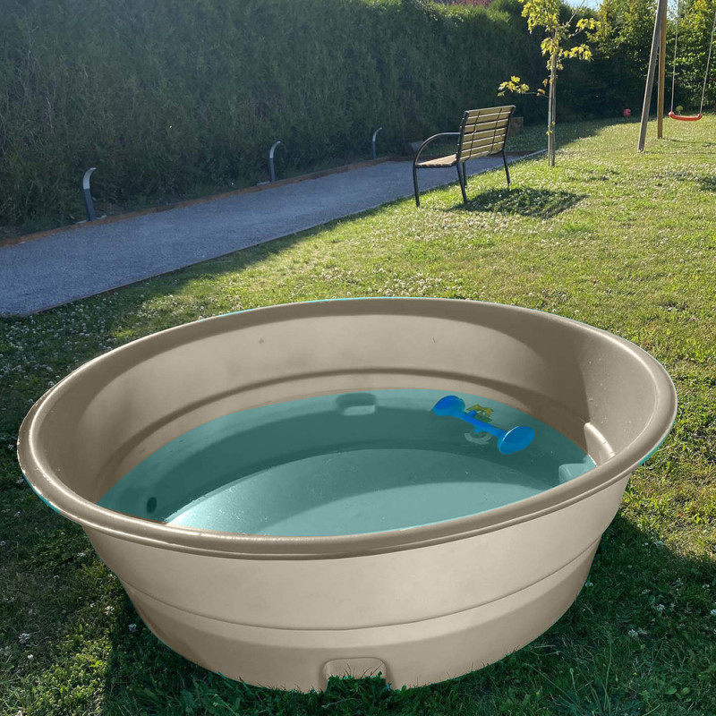 Piscine pour enfants en polyéthylène rotomoulé - 500 L (beige)