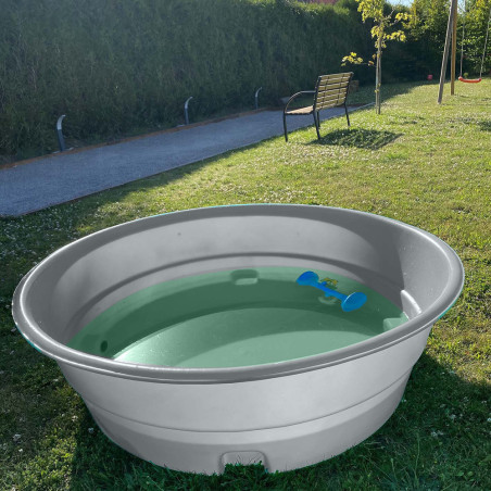 Piscine pour enfants en polyéthylène rotomoulé - 900 L (gris clair)