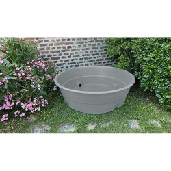 Piscine pour enfants en polyéthylène rotomoulé - 1 300 L (gris clair)