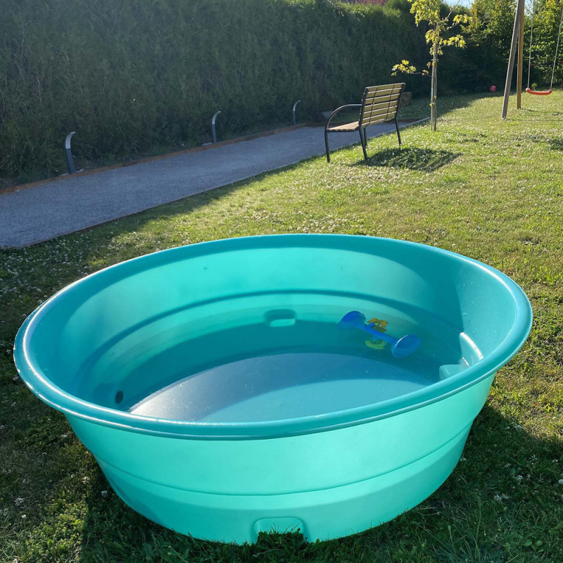 Piscine pour enfants en polyéthylène rotomoulé - 1 300 L (bleu)