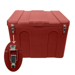 Coffre de rangement 140 L - coloris rouge foncé