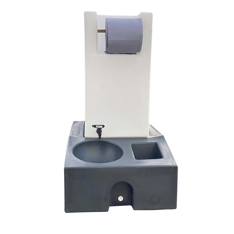 Station de lavage pour les mains avec petit lave main - coloris gris clair