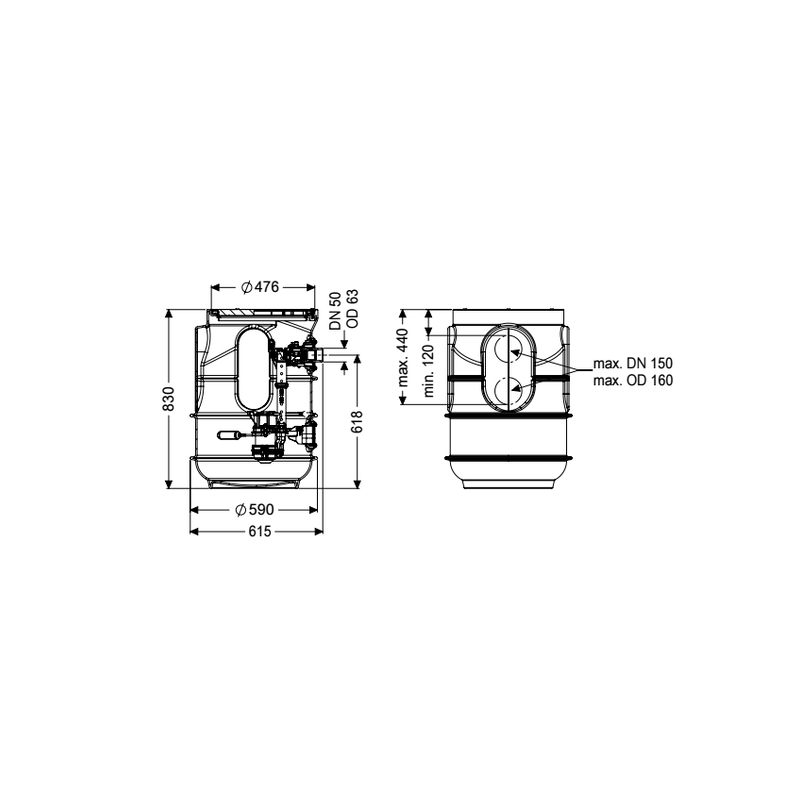 Station relevage Aquapump Small Mono, Basic, GTF 600