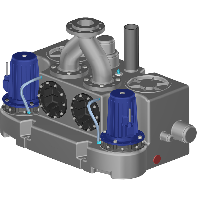 Sanicubic 2 VX KBD 1.1 S - station de relevage pour eaux noires et eaux grises (par ex. entreprises, maisons unifam.)