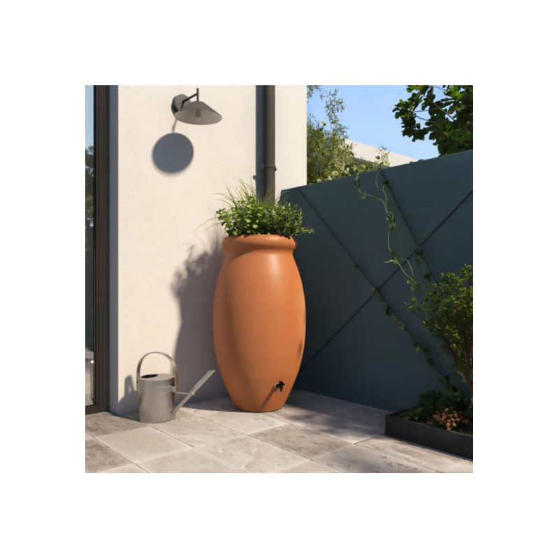 Regenton jarre Toscan 1.000 liter - terracotta kleur