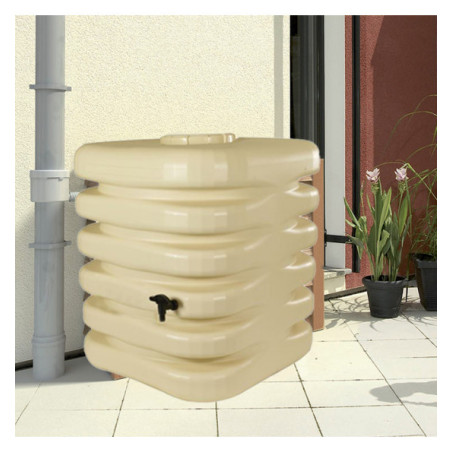 Récupérateur 1 000 L d'eau de pluie CUBIQUE - coloris beige