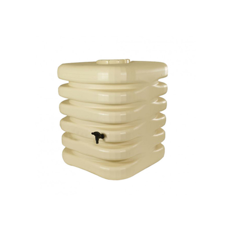 Récupérateur 1 000 L d'eau de pluie CUBIQUE - coloris beige