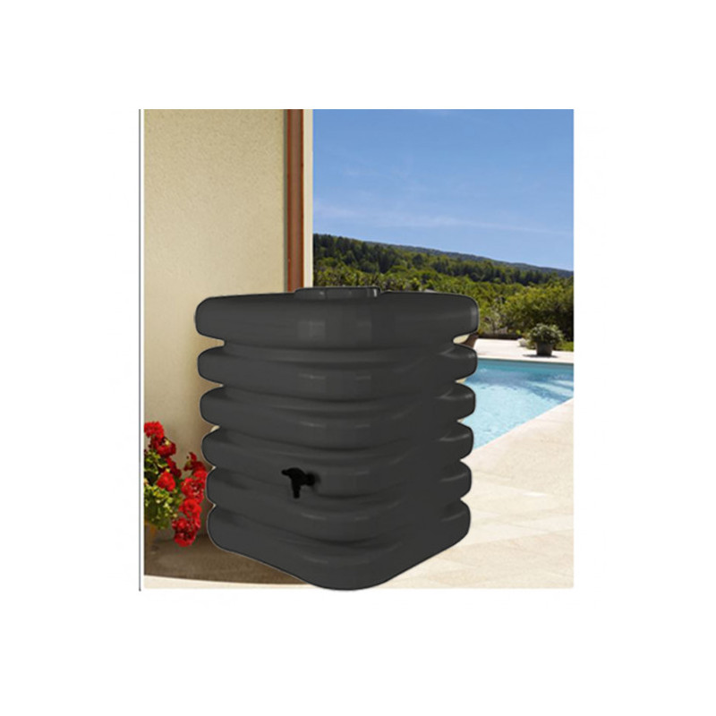 Récupérateur 1 000 L d'eau de pluie CUBIQUE - coloris anthracite