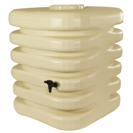 Récupérateur 1 000 L d'eau de pluie CUBIQUE - coloris beige