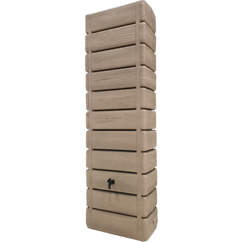 Récupérateur  d'eau de pluie mural 300 L WOOD - coloris beige