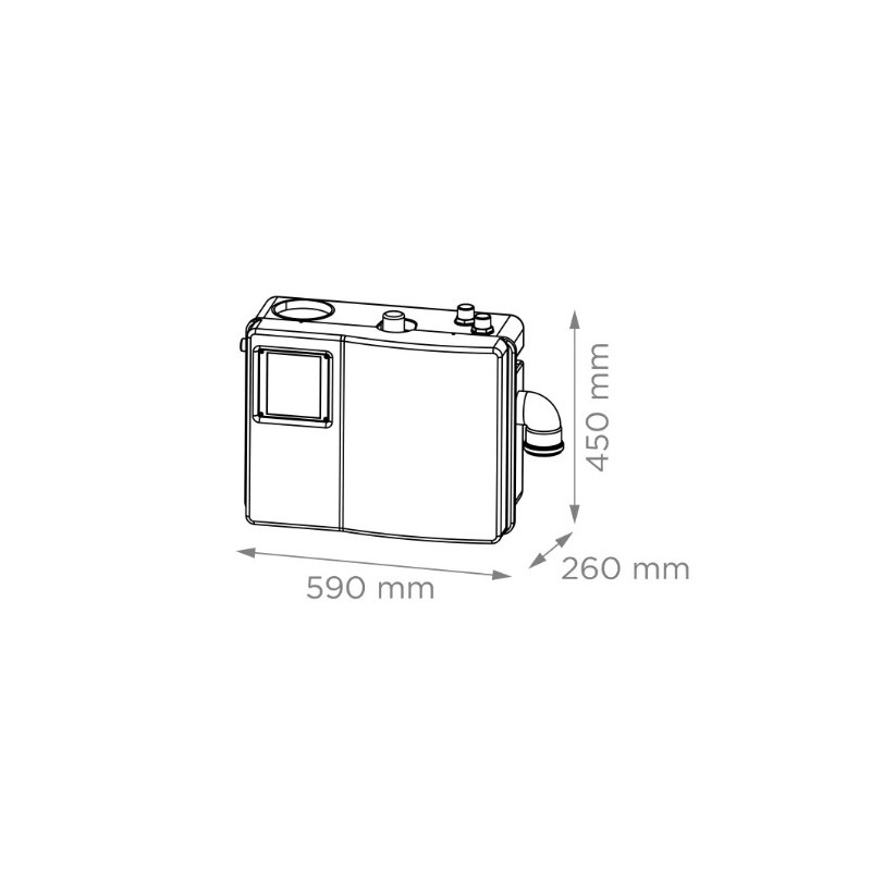 Compact en volledig automatisch regenwateropvang systeem SANIRAIN 4 Comfort versie