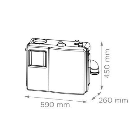 Compact en volledig automatisch regenwateropvang systeem SANIRAIN 4 Comfort versie Compact en volledig automatisch regenwateropvang systeem SANIRAIN 4 Comfort versie