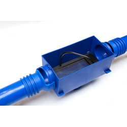 In-line regenwaterfilter DEVAFILTER PRO MET ribber - diameter 125 (voor dakoppervlakte tot 200 m2)