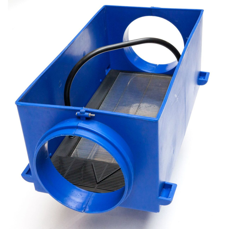 In-line regenwaterfilter DEVAFILTER PRO MET ribber - diameter 125 (voor dakoppervlakte tot 200 m2)