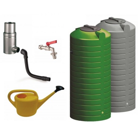 Regenton set (Stabilix 500 L + filter + verbindingsslang + kraan + Wisy gieter) GT 5350 kleur steen grijs Regenton set (Stabilix 500 L + filter + verbindingsslang + kraan + Wisy gieter) GT 5350 kleur steen grijs