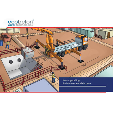 Citerne d'eau de pluie en béton WATER ECO RESERVE 10 000 L et ralent. de débit - (livré et déchargé partout en Belgique)  - B125