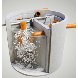 Station d'épuration en béton individuelle BENOR à base d'hélophytes 5 EH (équivalent habitant)