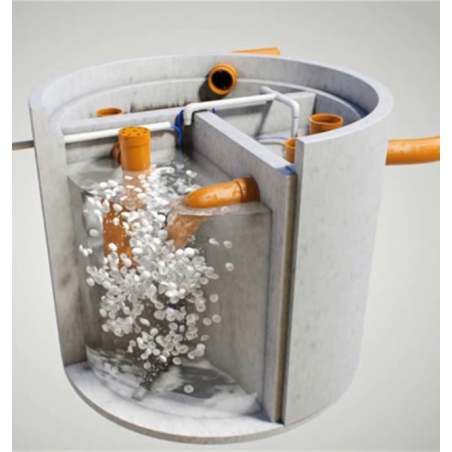 Station d'épuration en béton individuelle BENOR à base d'hélophytes 5 EH (équivalent habitant)