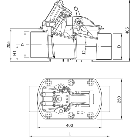 Dispositif anti refoulement automatique QUATRIX K 3F DN 125 - 620486 (montage en saillie)