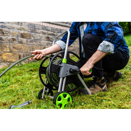Dévidoir sur roues en métal pour tuyau EXP de 60 & 40 mètres - S101610215