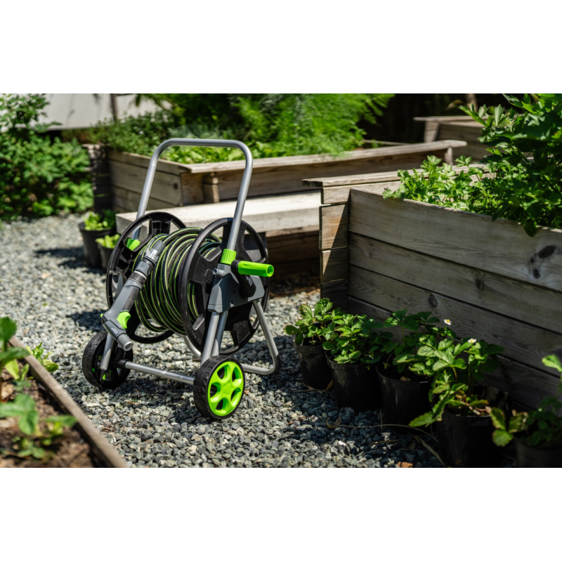 Dévidoir sur roues en métal pour tuyau EXP de 60 & 40 mètres - S101610215