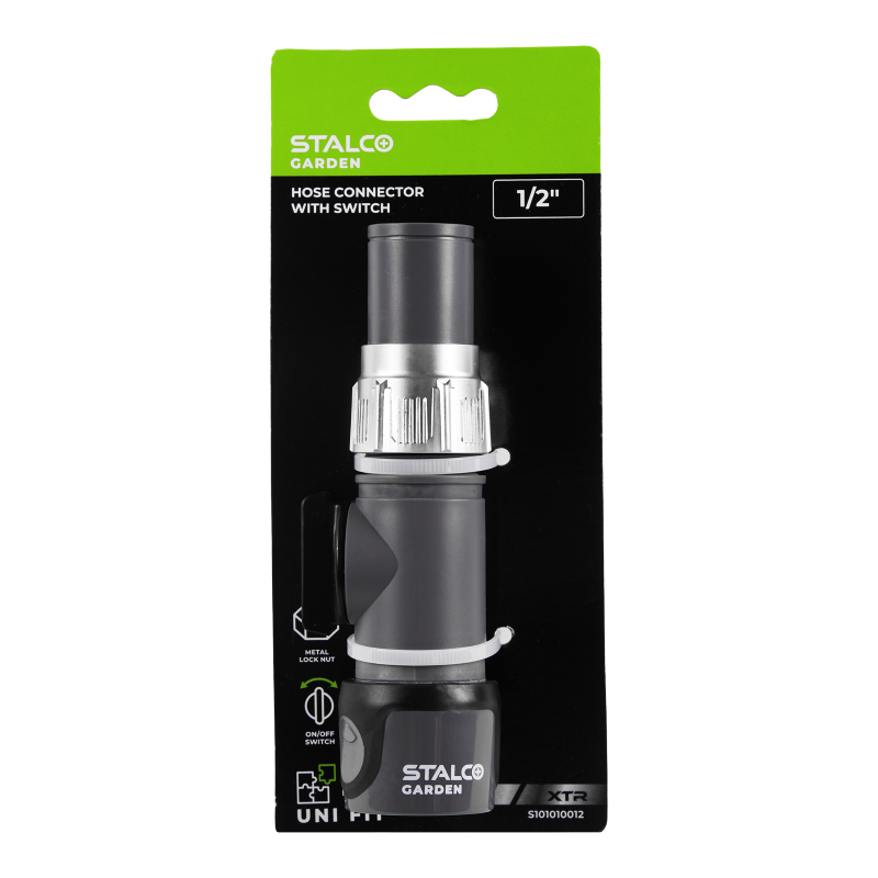 Raccord de tuyau avec vanne  1/2” XTR STALCO GARDEN - S101010012