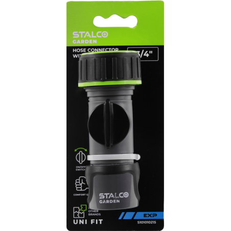 Raccord de tuyau avec vanne 1/2” EXP STALCO GARDEN - S101010212