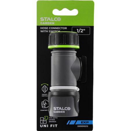 Raccord de tuyau avec vanne 1/2” EXP STALCO GARDEN - S101010212