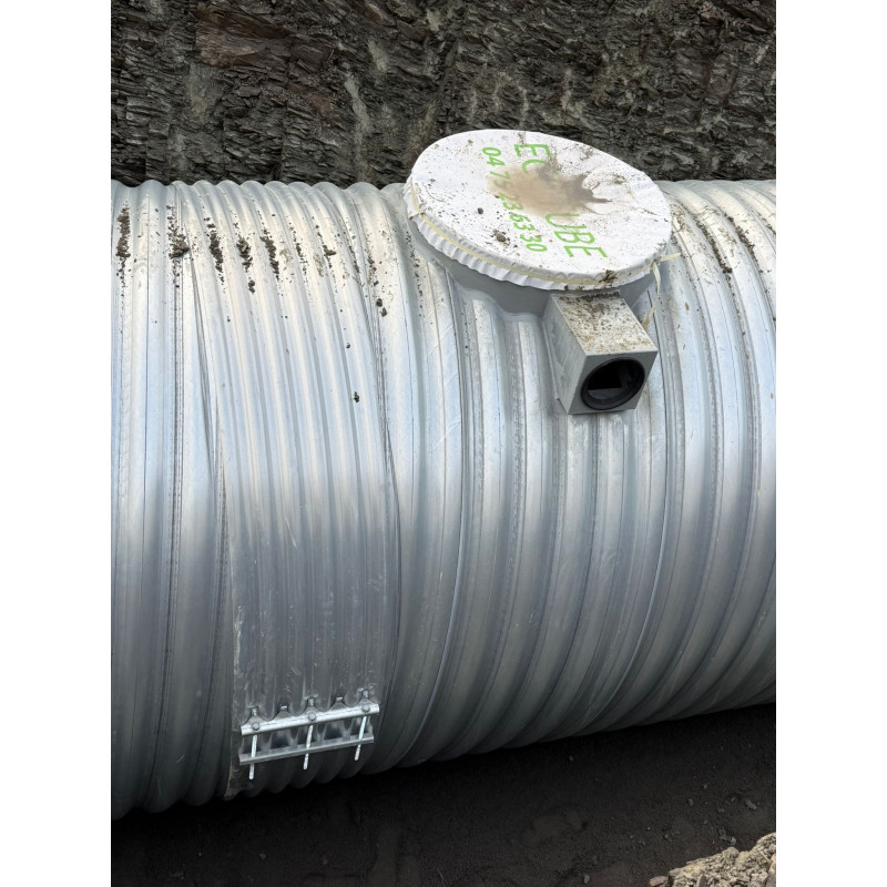 Citerne de 60 000 L pour eau de pluie produite en acier galvanisé S 250GD Z 725